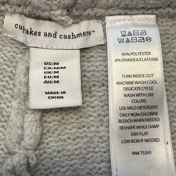 Cupcakes and Cashmere Women M Pants Faux Fleece Fur Jogger Drawstring Gray - Picture 4 of 6